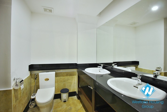 Lake view three bedrooms apartment for rent in Quang Khanh st, Tay Ho